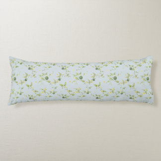 Soft Blue Grey Mini Watermelon Botanical Body Cushion