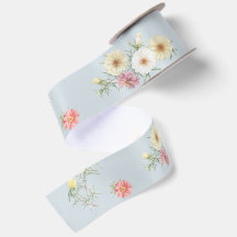 Soft Blue Grey Moss Rose Watercolor Floral