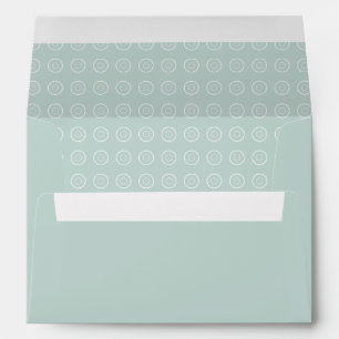 Soft Blue Grey Teal Patterned Envelope