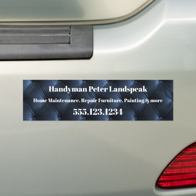 Soft Blue Harlequin Diamond Pattern  Bumper Sticker (On Car)