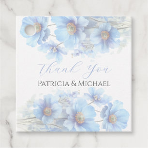 Soft Blue Himalayan Poppy Flower Garden Wedding  Favour Tags