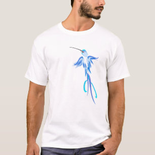 Soft Blue Humming Bird Shirts