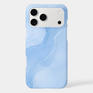 Soft Blue Marble Abstract Pattern
