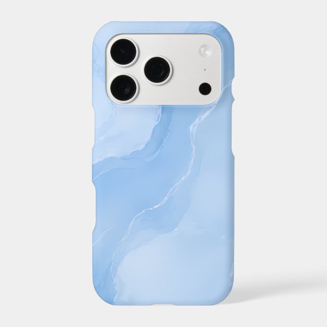 Soft Blue Marble Abstract Pattern (Back)