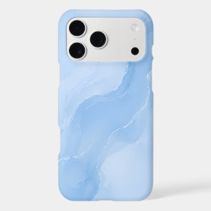 Soft Blue Marble Abstract Pattern