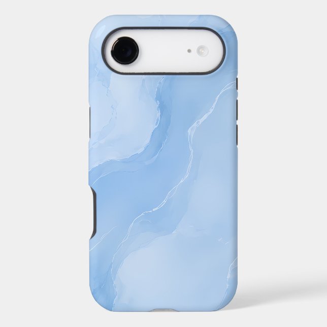 Soft Blue Marble Abstract Pattern (Back)