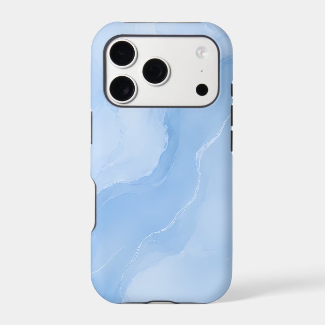 Soft Blue Marble Abstract Pattern (Back)