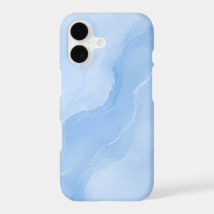 Soft Blue Marble Abstract Pattern