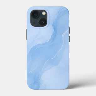 Soft Blue Marble Abstract Pattern iPhone 13 Mini Case