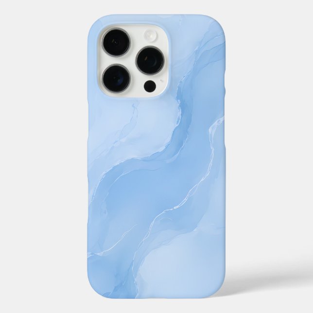 Soft Blue Marble Abstract Pattern Case-Mate iPhone Case (Back)