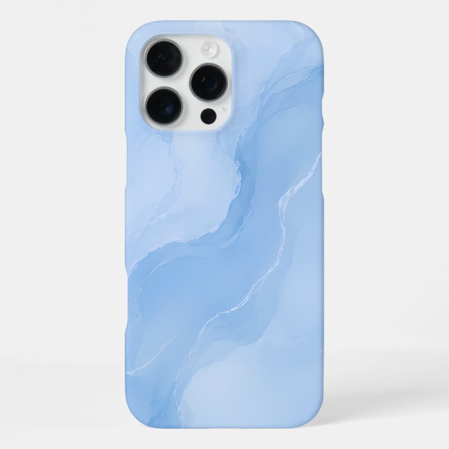 Soft Blue Marble Abstract Pattern iPhone Case (Back)