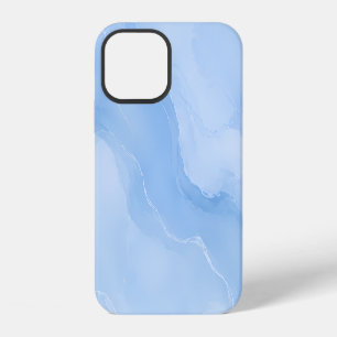 Soft Blue Marble Abstract Pattern iPhone 12 Case