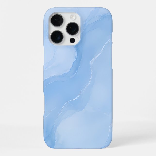 Soft Blue Marble Abstract Pattern iPhone Case (Back)