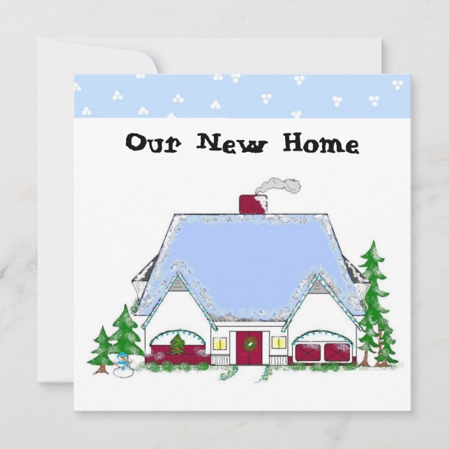 Soft Blue New Home Announcement (Front)