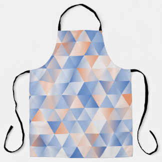 Soft Blue Orange Triangles Apron