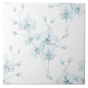 Soft Blue Orchid Ceramic Tile