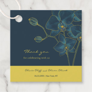 Soft Blue Orchid Wedding Favour Tags