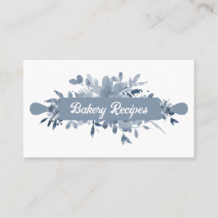 Soft Blue Pastry Chef Homemade Bakery Business Card