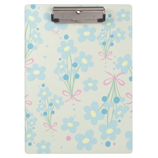 Soft Blue & Pink Harmony Clipboard (Front)