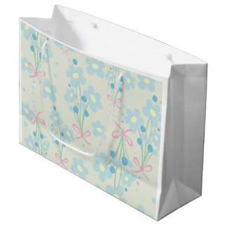 Soft Blue & Pink Harmony Large Gift Bag