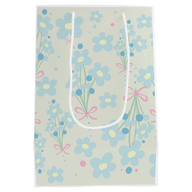Soft Blue & Pink Harmony Medium Gift Bag (Back)