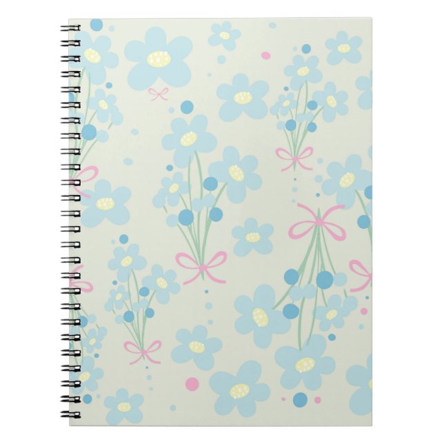 Soft Blue & Pink Harmony Notebook (Front)