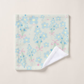 Soft Blue & Pink Harmony Wash Cloth