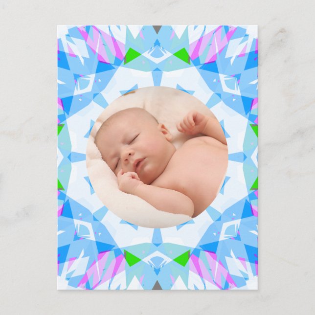 Soft Blue Pretty Pastels Custom Photo Mother’s Day Postcard (Front)