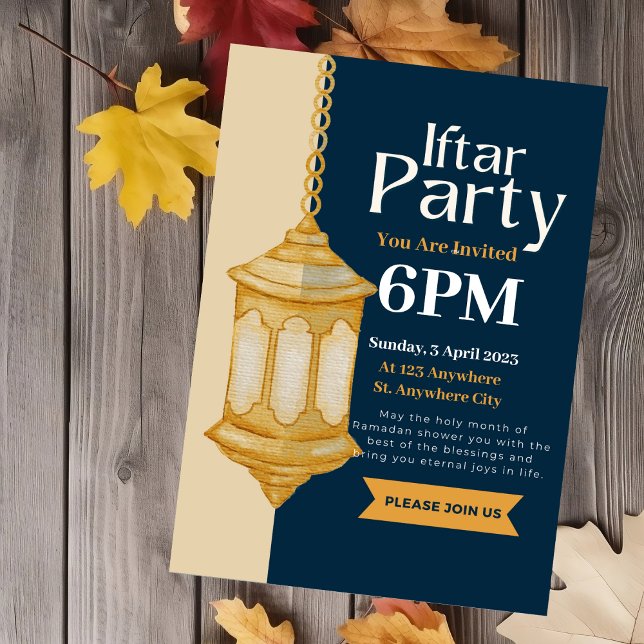 Soft Blue Ramadan Iftar Party Invitation (Creator Uploaded)