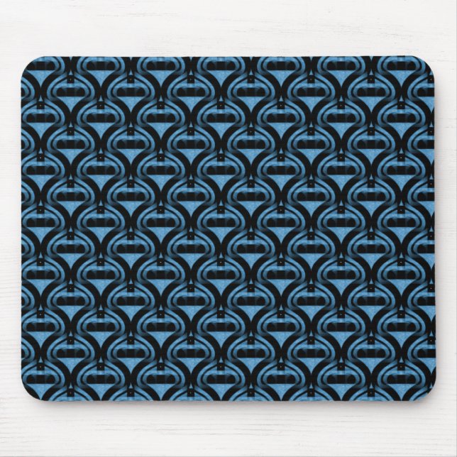 Soft Blue Retro Cool Mousepad (Front)