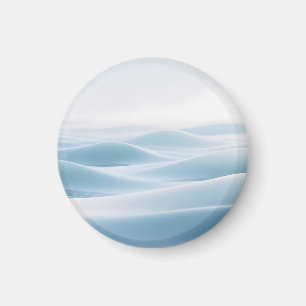 Soft Blue Snowy Dunes Winter Serenity Magnet
