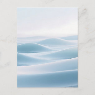 Soft Blue Snowy Dunes Winter Serenity Postcard