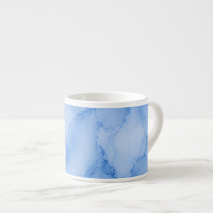 Soft Blue Watercolor Abstract Espresso Cup