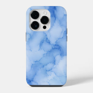 Soft Blue Watercolor Abstract iPhone 14 Pro Case