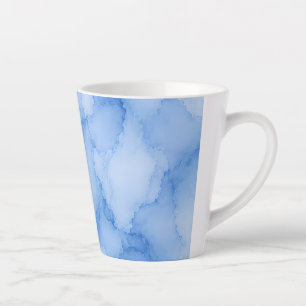 Soft Blue Watercolor Abstract Latte Mug