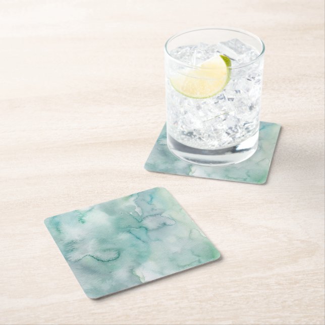 Soft Blue Watercolor Coaster Set (Insitu)