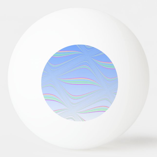 Soft Blue Wave Design Ping Pong Ball (Front)