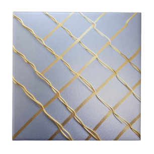 soft blue with golden pattern ceramic tile