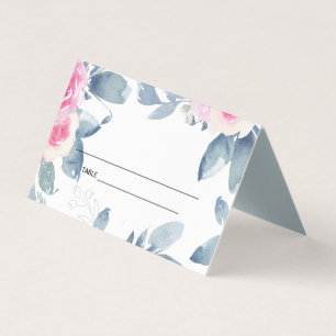 SOFT BLUSH BLUE FLORAL 25TH ANY YEAR ANNIVERSARY