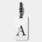 SOFT BLUSH BLUE FLORAL ALPHABETS NAME LETTER A