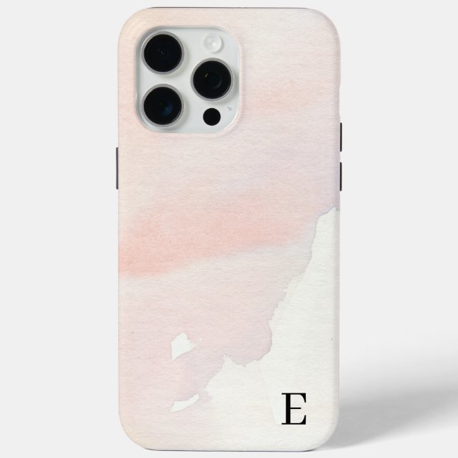 Soft Blush Elegant Watercolor iPhone Case  (Back)