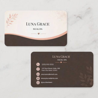 Soft Blush Facial Spa Business Card