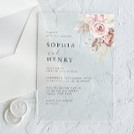Soft Blush Floral Acrylic Wedding Invitation<br><div class="desc">Soft Blush Floral Acrylic Wedding Invitation

See matching collection in our Niche and Nest Store</div>