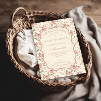 Soft Blush Floral Heirloom Baby Shower