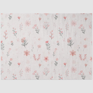 Soft Blush Floral Tissue Paper