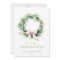 Soft Blush Green Christmas Wreath Watercolor