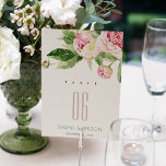SOFT BLUSH GREEN PEONY FLORAL WATERCOLOR WEDDING  TABLE NUMBER<br><div class="desc">If you need any further customization please feel free to message me on yellowfebstudio@gmail.com</div>