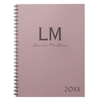 Soft Blush Pink Modern Minimalist Professional Notebook