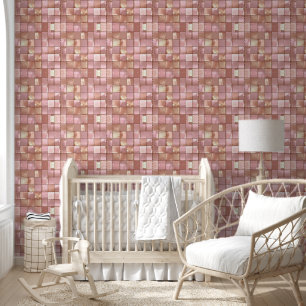 Soft Blush Pink Pastel Luxury Rose Gold Blocks Wallpaper
