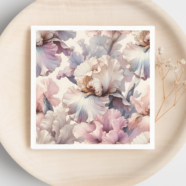 Soft Blush Romantic Chic Watercolor Floral  Napkin (Creator Uploaded)